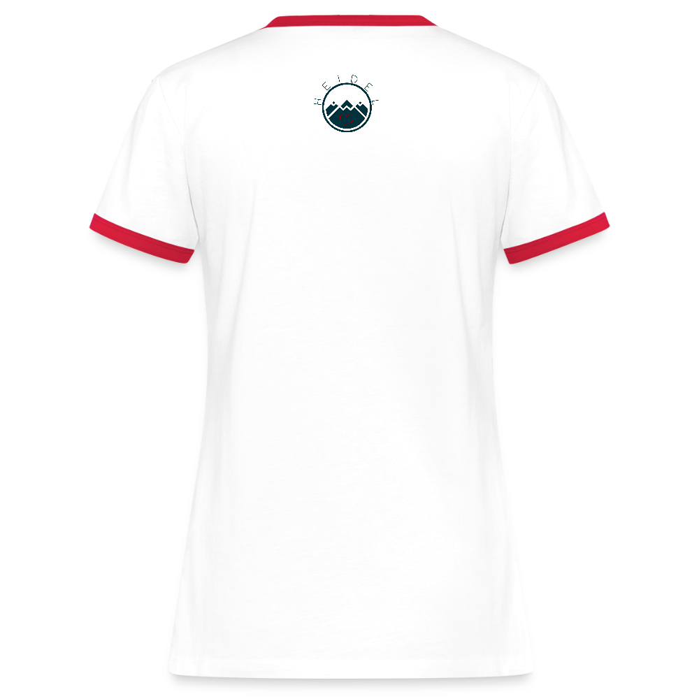 DAMEN KONTRAST SHIRT - NUFF UN NUNNA TRANSPARENT - Weiß/Rot