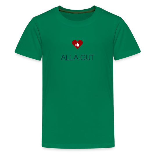 TEENAGER PREMIUM SHIRT - ALLA GUT TRANSPARENT - Kelly Green