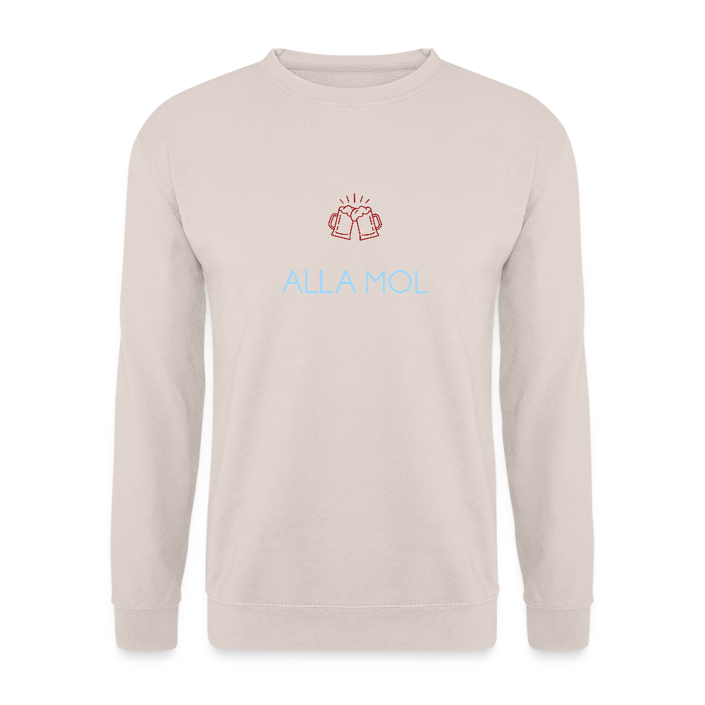 UNISEX SWEATSHIRT - ALLA MOL BIER DARK - Sand