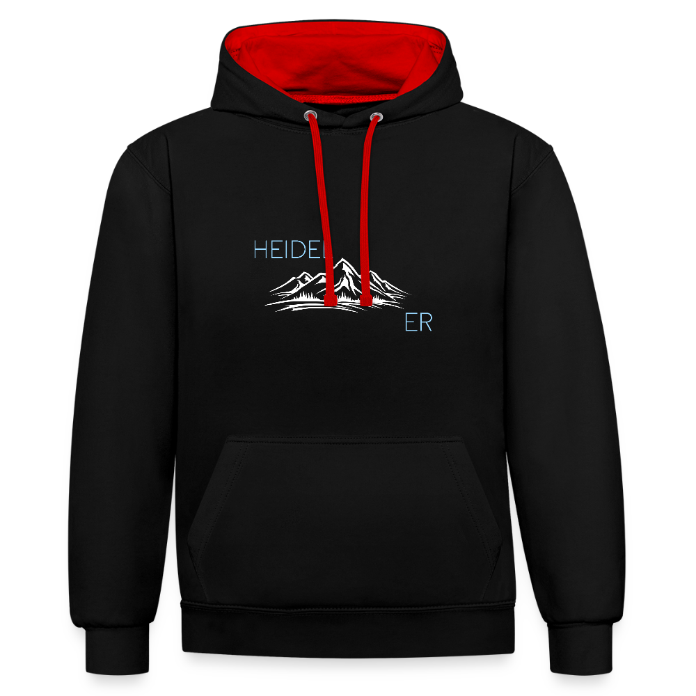 UNISEX HOODIE - HEIDEL(BERG)ER DARK - Schwarz/Rot