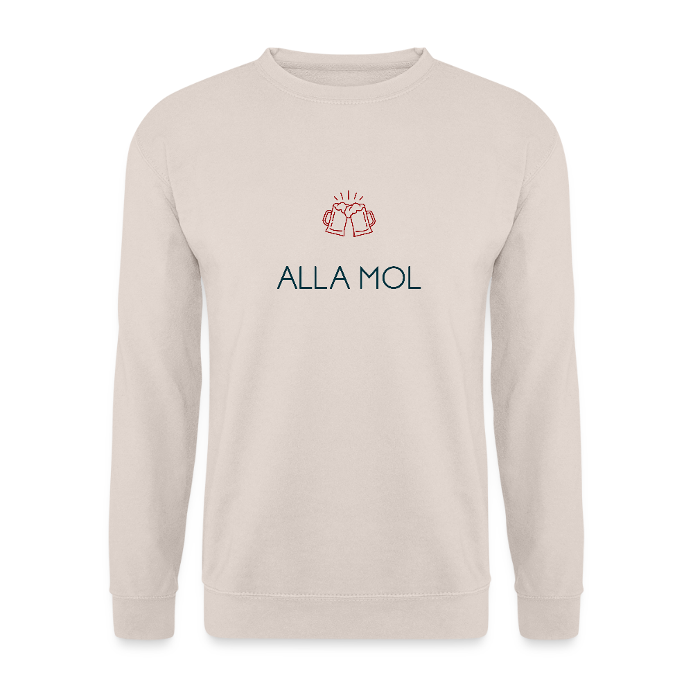 UNISEX SWEATSHIRT - ALLA MOL BIER TRANSPARENT - Sand