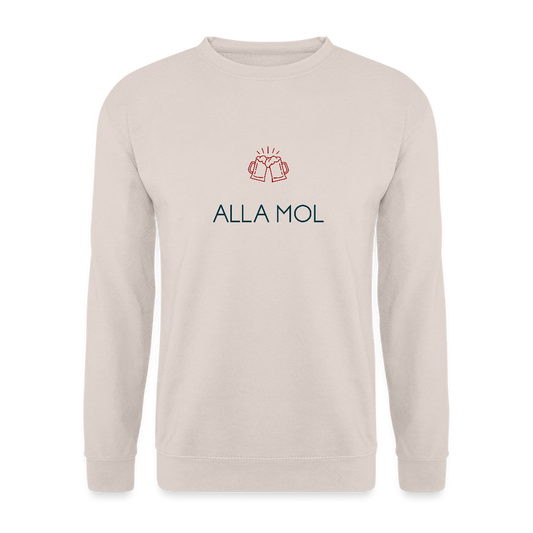 UNISEX SWEATSHIRT - ALLA MOL BIER TRANSPARENT - Sand