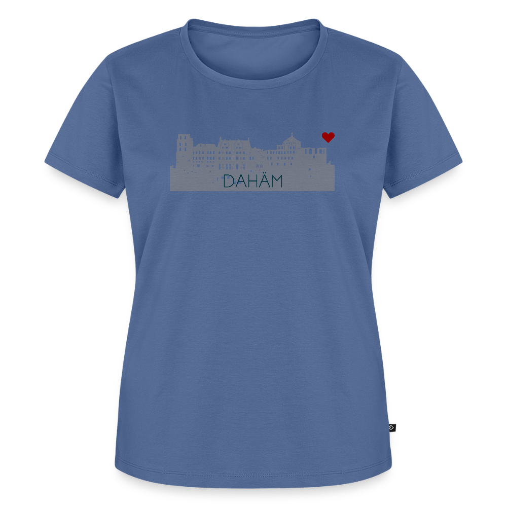 DAMEN ORGANIC SHIRT - HEIDELBERGER SCHLOSS DAHÄM TRANSPARENT - Taubenblau