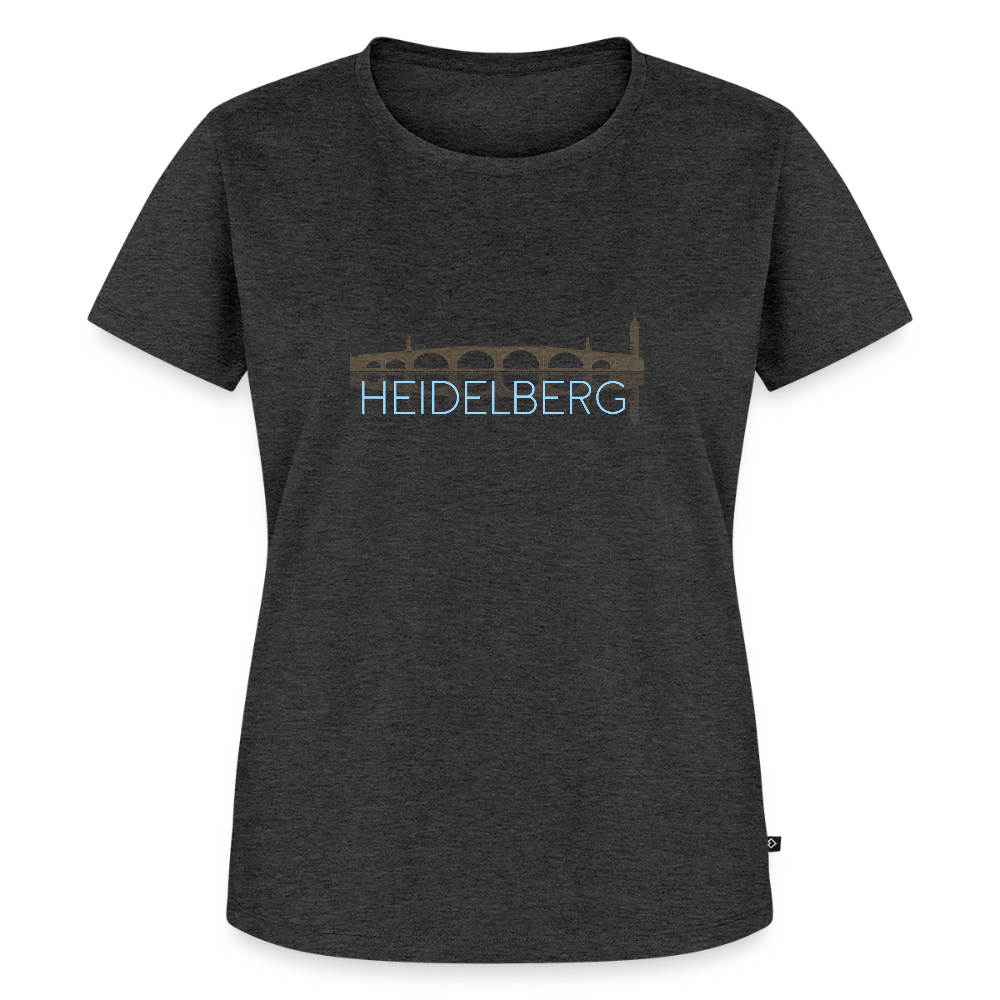 DAMEN ORGANIC SHIRT - ALTE BRÜCKE HEIDELBERG DARK - Anthrazit meliert