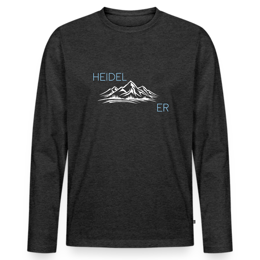 HERREN ORGANIC LANGARM-SHIRT - HEIDEL(BERG)ER DARK - Anthrazit meliert