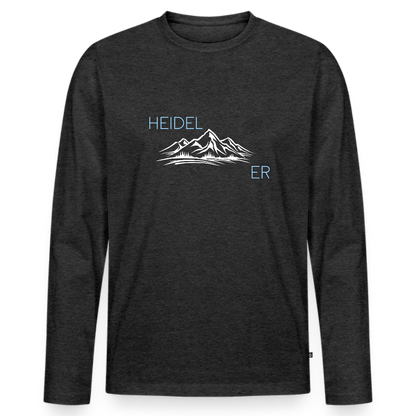 HERREN ORGANIC LANGARM-SHIRT - HEIDEL(BERG)ER DARK - Anthrazit meliert
