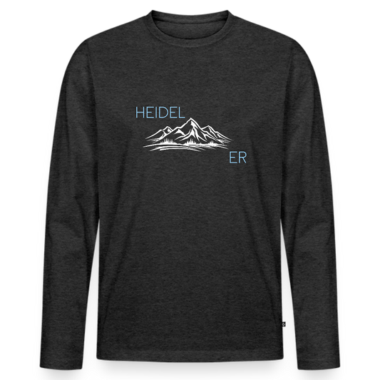 HERREN ORGANIC LANGARM-SHIRT - HEIDEL(BERG)ER DARK - Anthrazit meliert