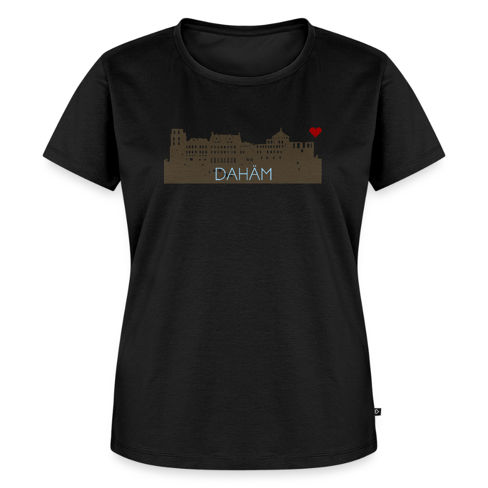 DAMEN ORGANIC SHIRT - HEIDELBERGER SCHLOSS DAHÄM DARK - Schwarz