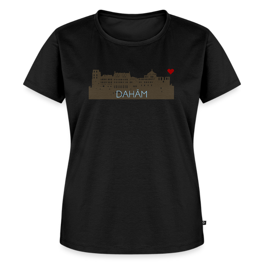 DAMEN ORGANIC SHIRT - HEIDELBERGER SCHLOSS DAHÄM DARK - Schwarz