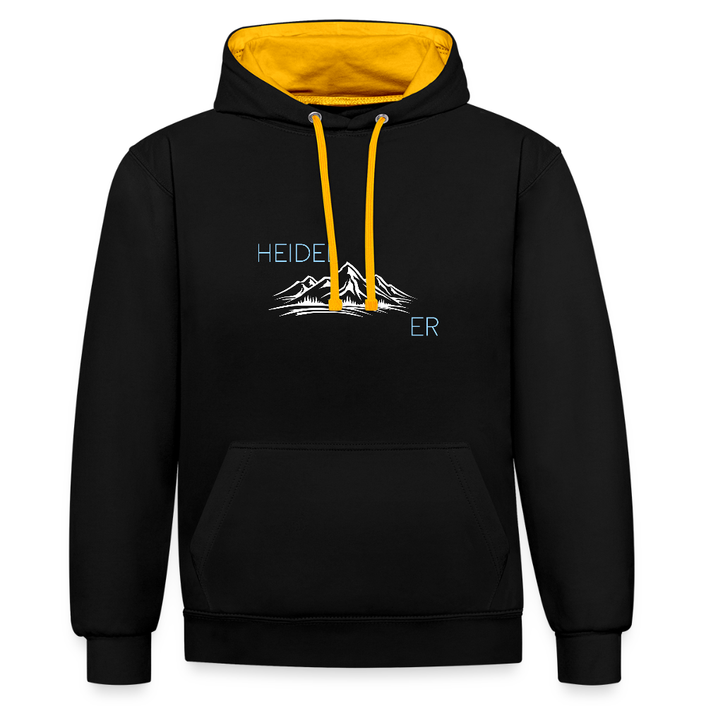 UNISEX HOODIE - HEIDEL(BERG)ER DARK - Schwarz/Gold