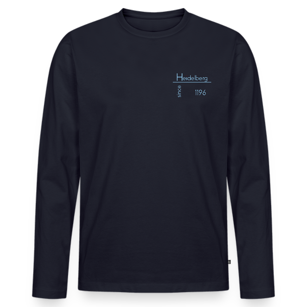 HERREN ORGANIC LANGARM-SHIRT - HEIDELBERG SINCE DARK - Navy