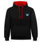 UNISEX HOODIE - IN NEINE UFF DA ZEIL RUGBY DARK - Schwarz/Rot