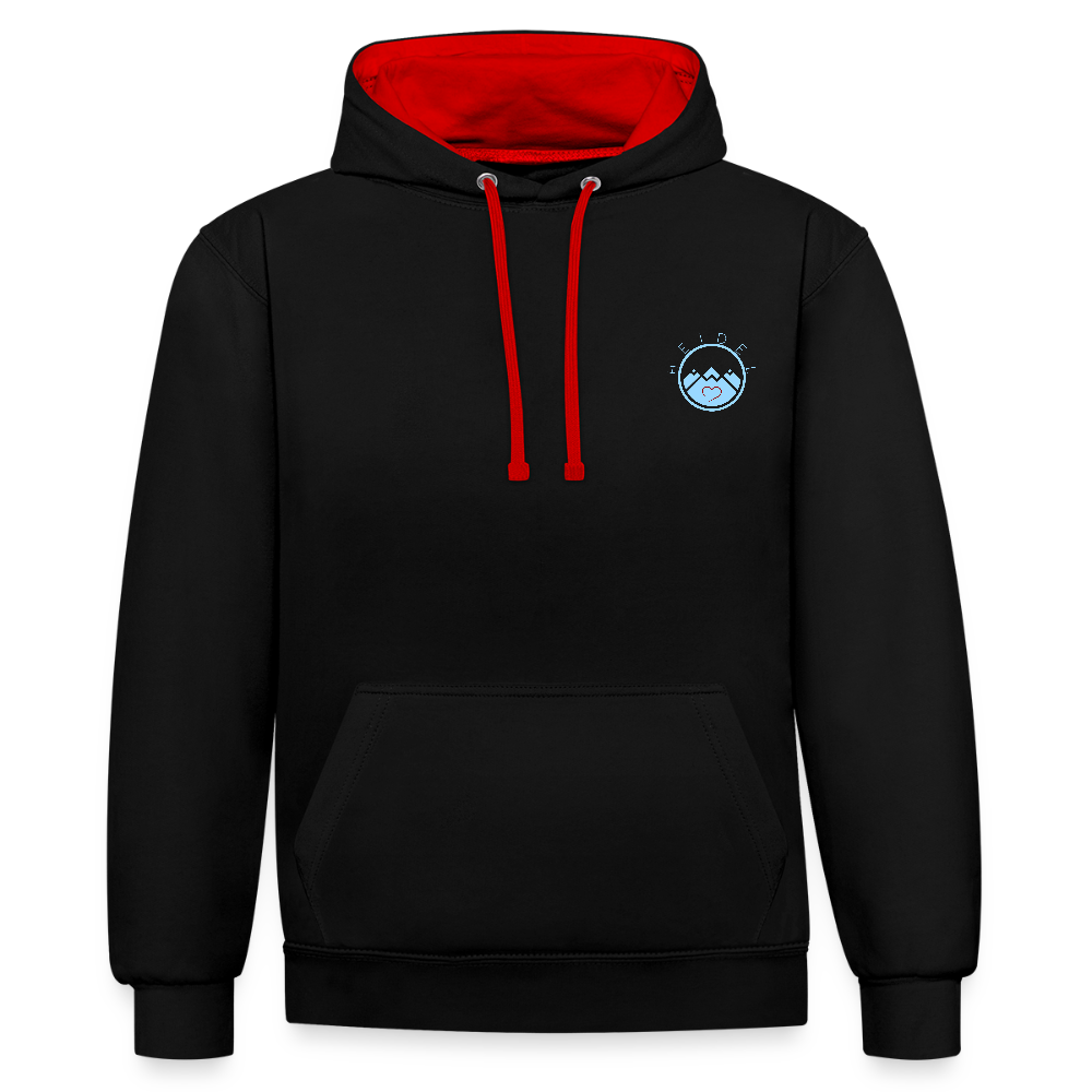 UNISEX HOODIE - IN NEINE UFF DA ZEIL RUGBY DARK - Schwarz/Rot