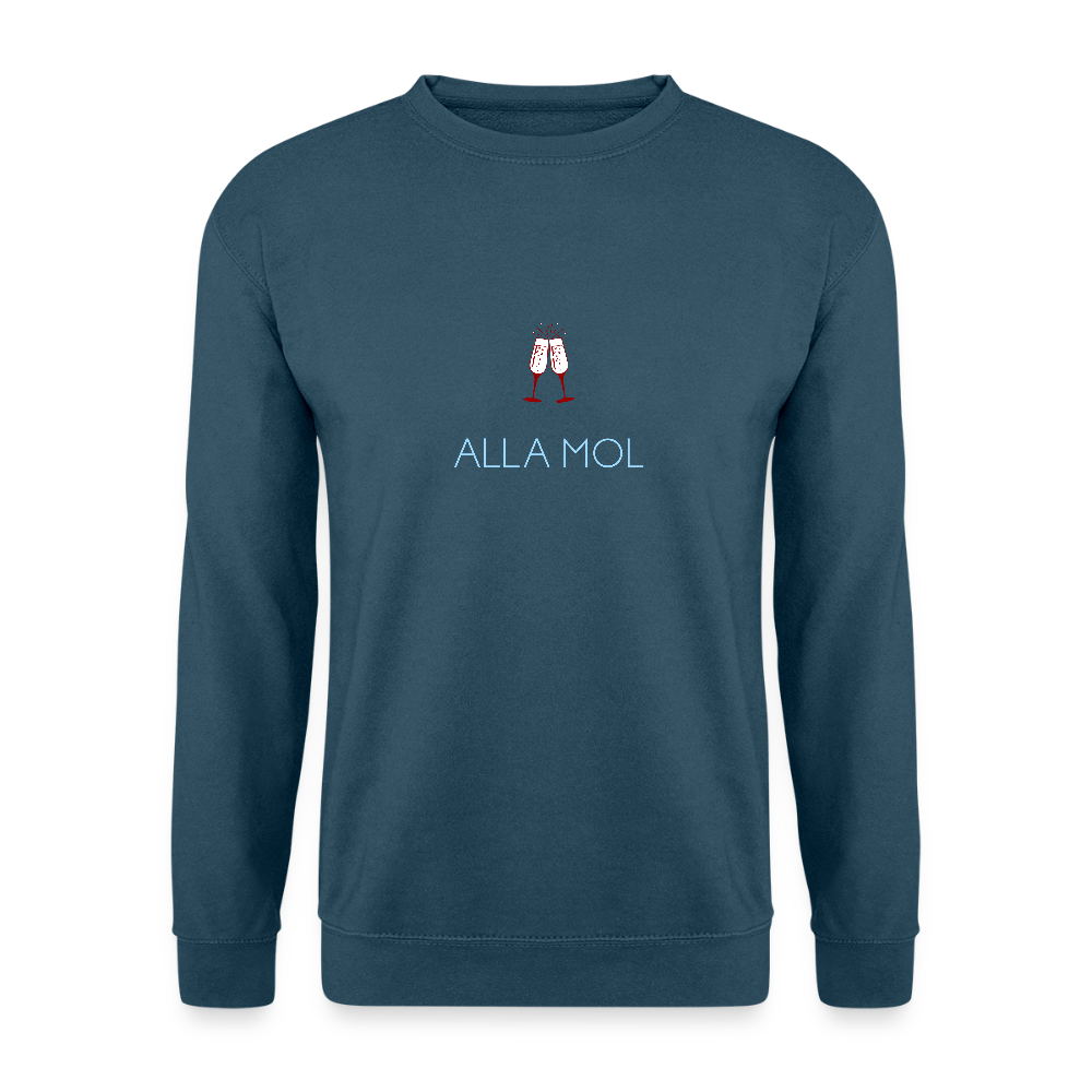 UNISEX SWEATSHIRT - ALLA MOL SEKT TRANSPARENT - Indigoblau