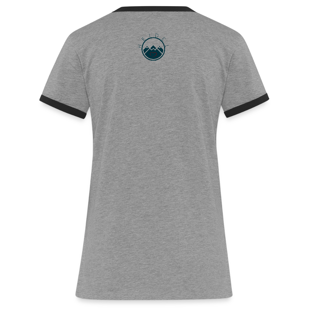 DAMEN KONTRAST SHIRT- HEIDEL(BERG)ER TRANSPARENT - Grau meliert/Schwarz