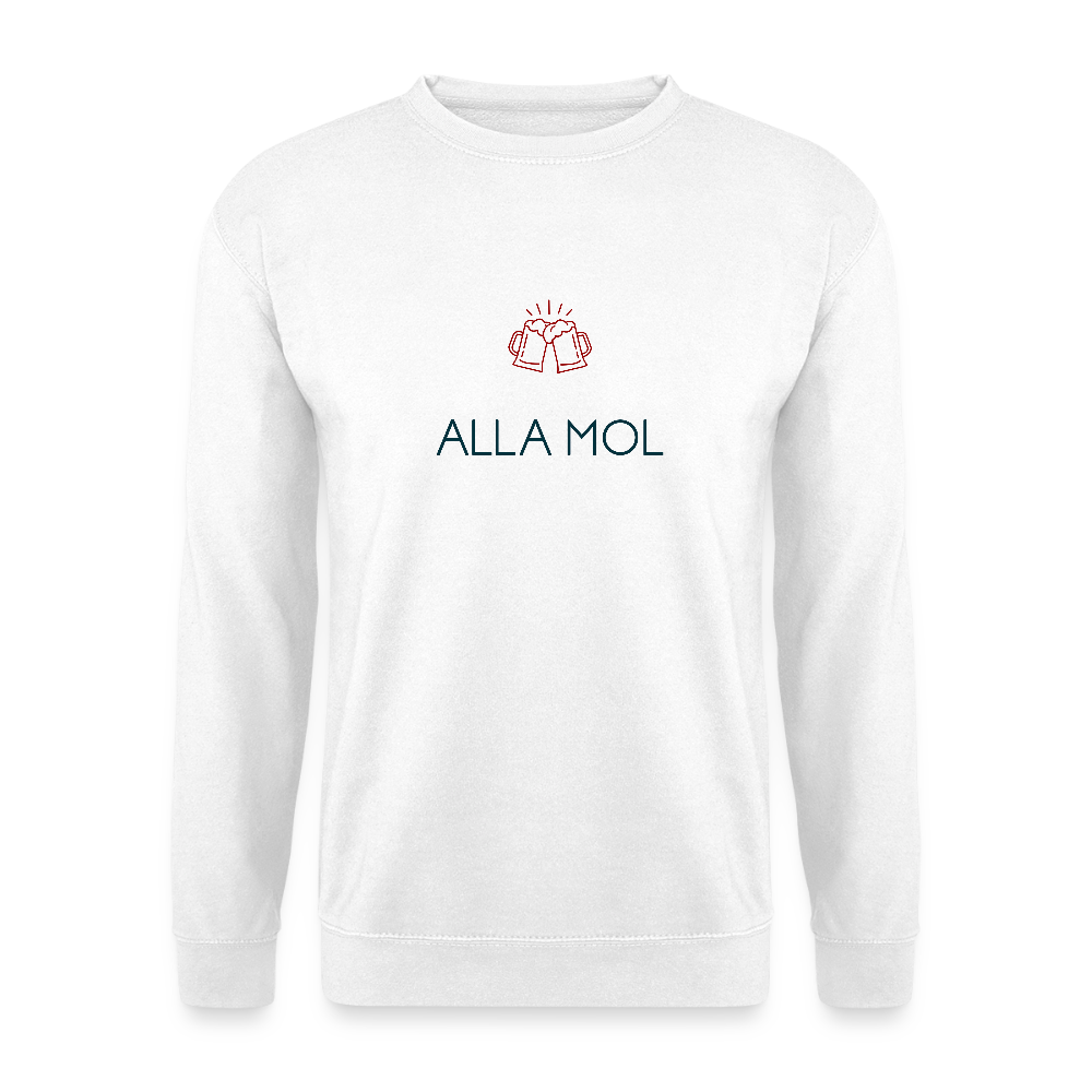 UNISEX SWEATSHIRT - ALLA MOL BIER TRANSPARENT - Weiß