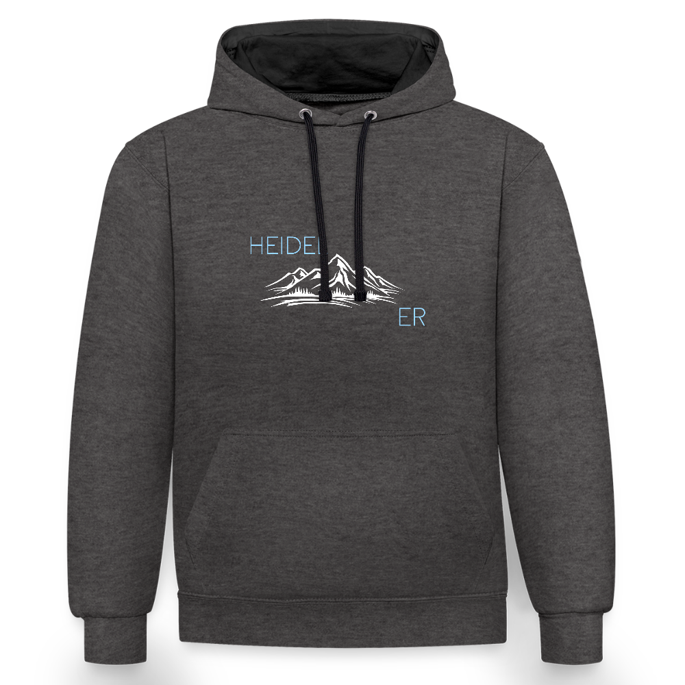 UNISEX HOODIE - HEIDEL(BERG)ER DARK - Anthrazit/Schwarz