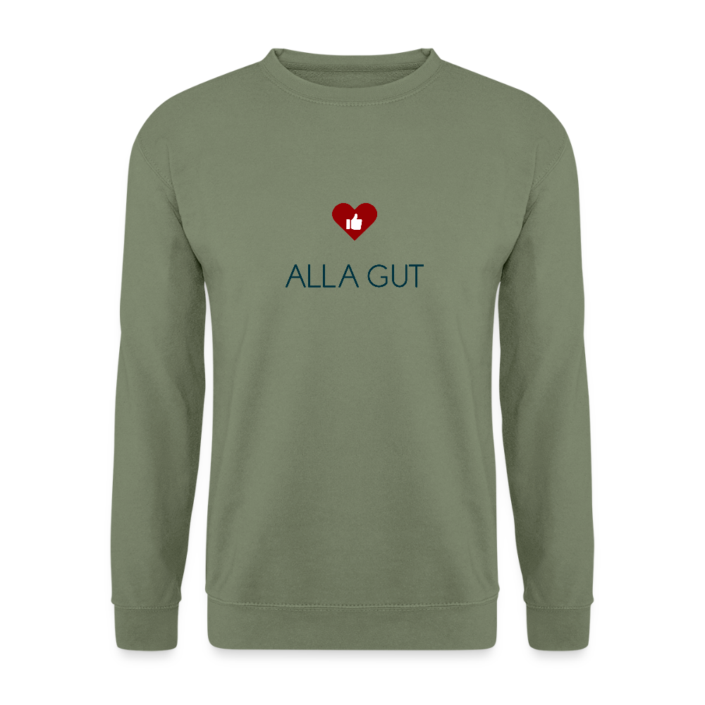 UNISEX SWEATSHIRT - ALLA GUT TRANSPARENT - Armeegrün