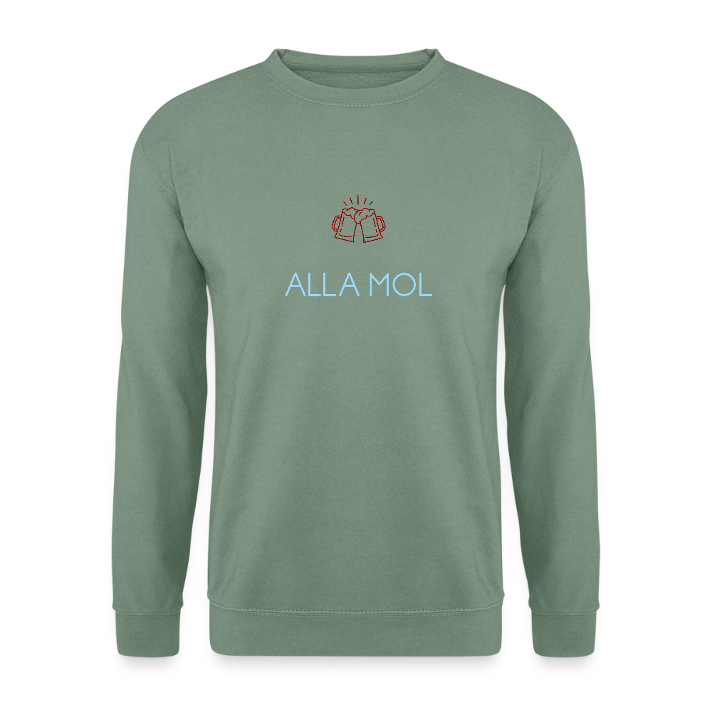 UNISEX SWEATSHIRT - ALLA MOL BIER DARK - Graugrün