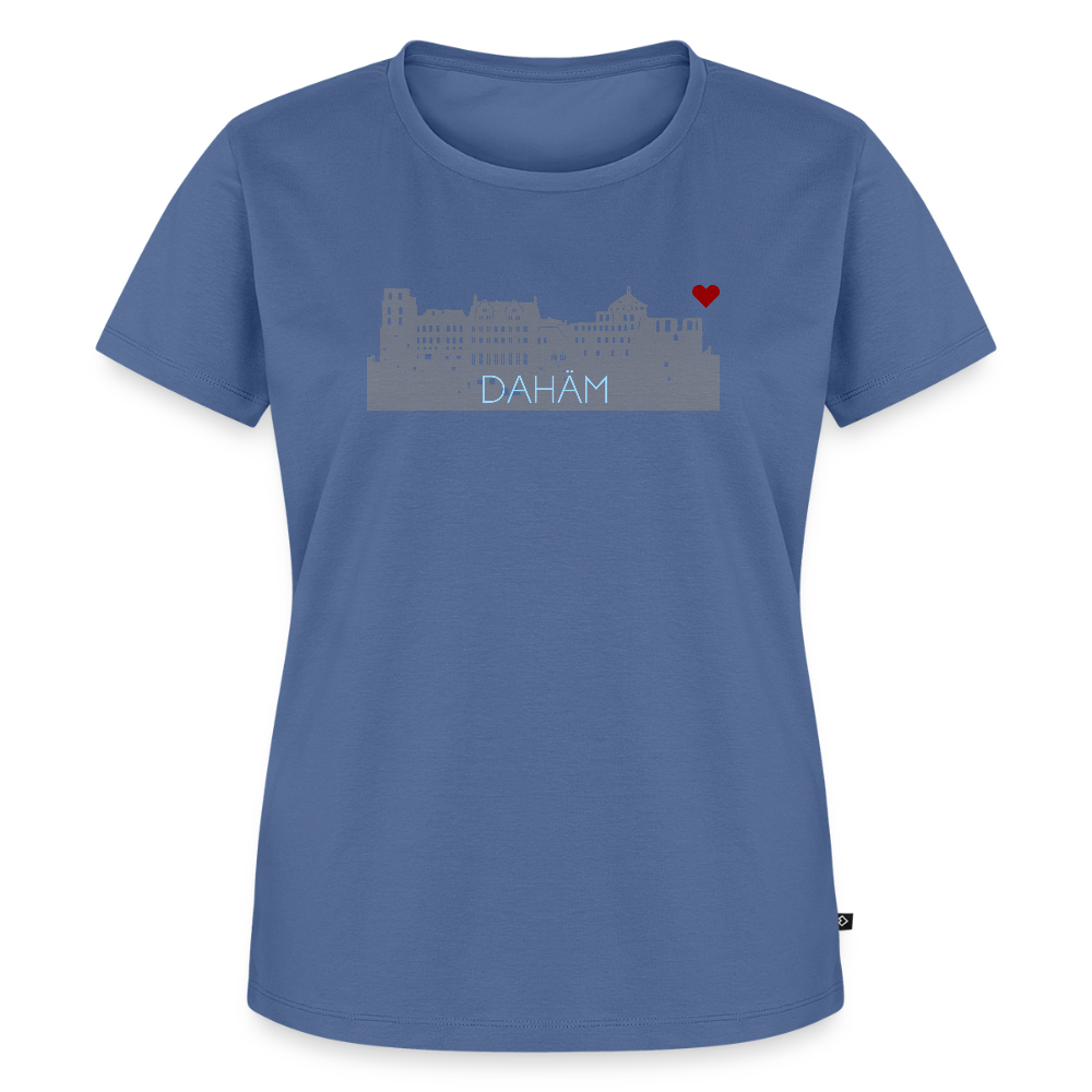 DAMEN ORGANIC SHIRT - HEIDELBERGER SCHLOSS DAHÄM DARK - Taubenblau
