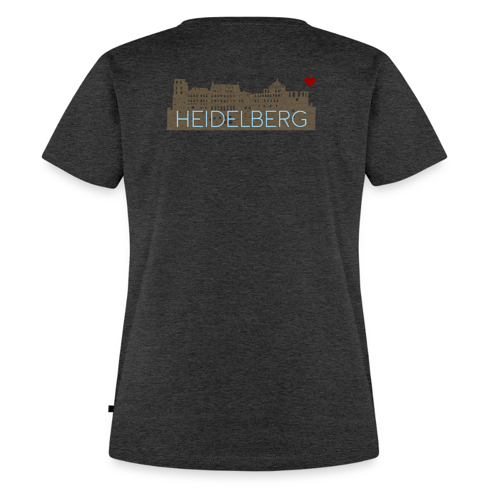 DAMEN ORGANIC SHIRT - HEIDELBERGER SCHLOSS (DESIGN HINTEN) DARK - Anthrazit meliert