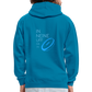 UNISEX HOODIE - IN NEINE UFF DA ZEIL RUGBY DARK - Pfauenblau/Grau meliert