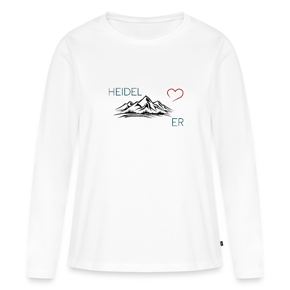 DAMEN ORGANIC LANGARM-SHIRT - HEIDEL(BERG)ER TRANSPARENT - Weiß