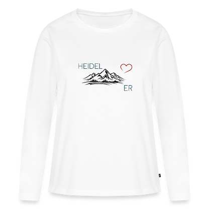 DAMEN ORGANIC LANGARM-SHIRT - HEIDEL(BERG)ER TRANSPARENT - Weiß