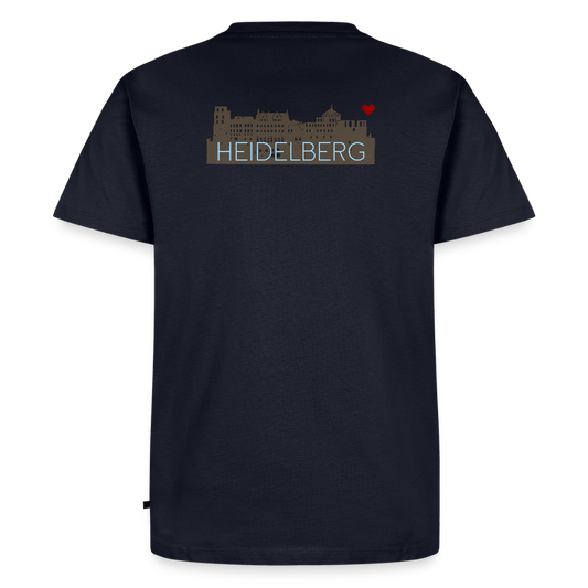 HERREN ORGANIC SHIRT - HEIDELBERGER SCHLOSS (DESIGN HINTEN) DARK - Navy