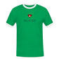 HERREN KONTRAST SHIRT- ALLA GUT TRANSPARENT - Kelly Green/Weiß
