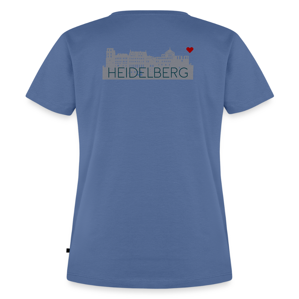 DAMEN ORGANIC SHIRT - HEIDELBERGER SCHLOSS (DESIGN HINTEN) TRANSPARENT - Taubenblau