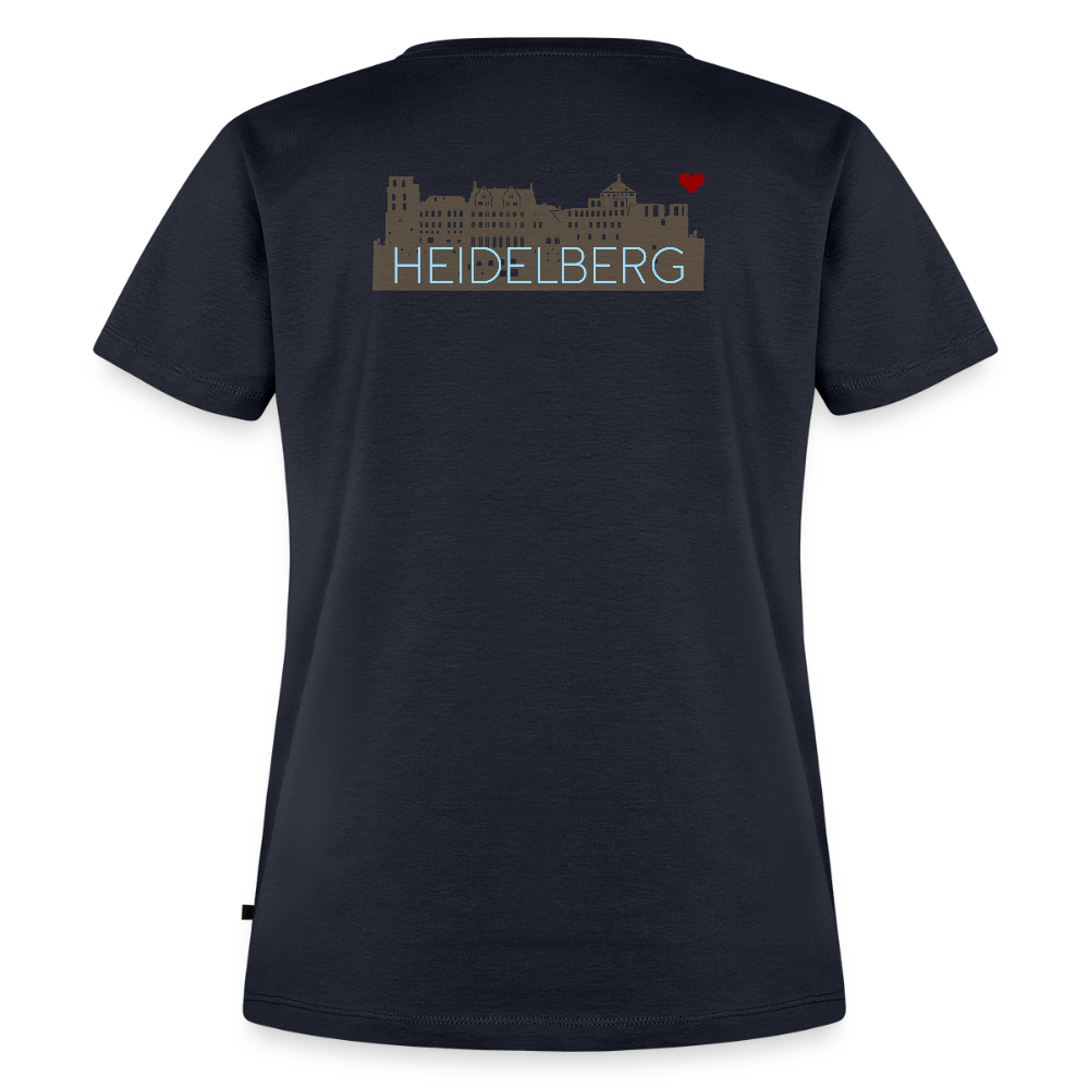 DAMEN ORGANIC SHIRT - HEIDELBERGER SCHLOSS (DESIGN HINTEN) DARK - Navy