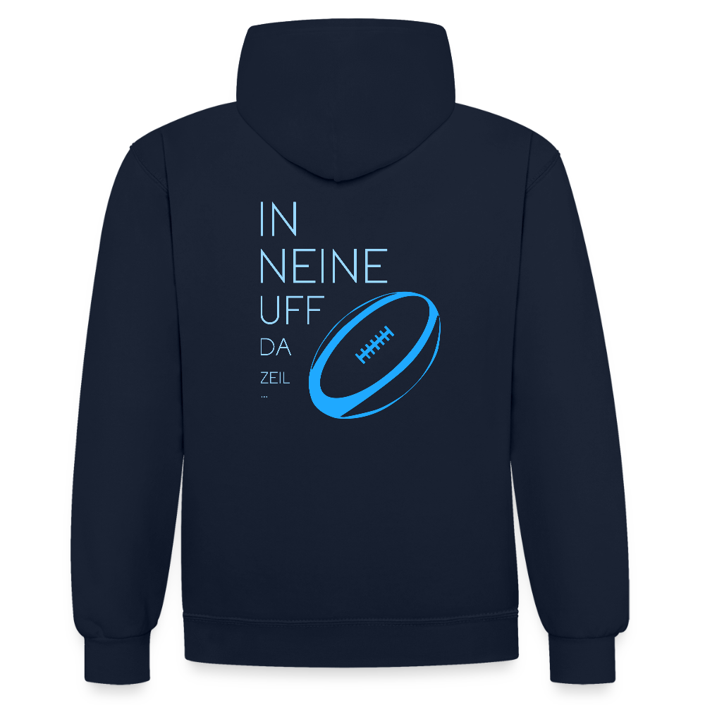 UNISEX HOODIE - IN NEINE UFF DA ZEIL RUGBY DARK - Navy/Rot