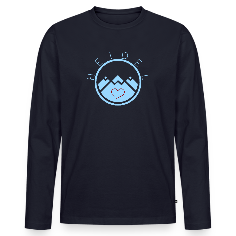 HERREN ORGANIC LANGARM-SHIRT - HEIDELSTORE DARK - Navy