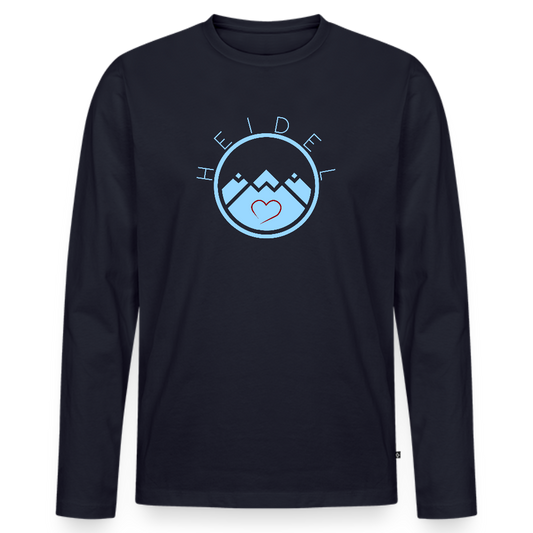 HERREN ORGANIC LANGARM-SHIRT - HEIDELSTORE DARK - Navy