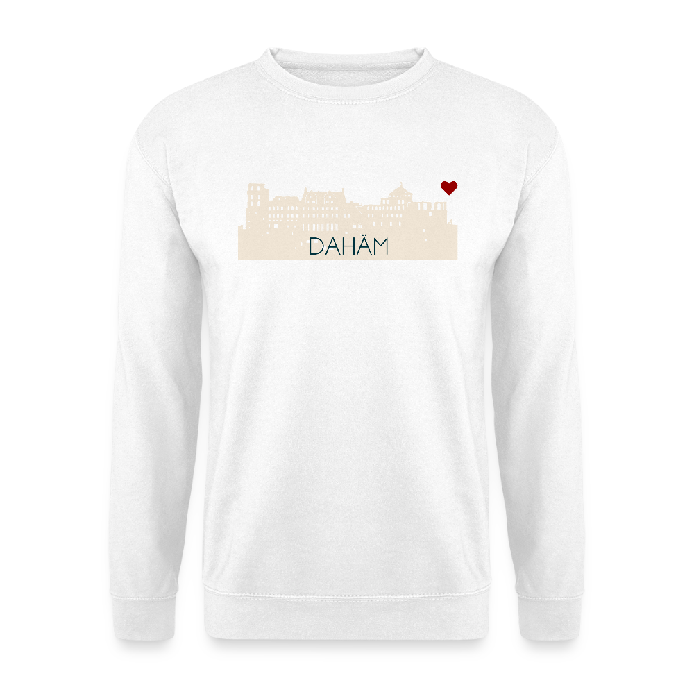 UNISEX SWEATSHIRT - HEIDELBERGER SCHLOSS DAHÄM TRANSPARENT - Weiß