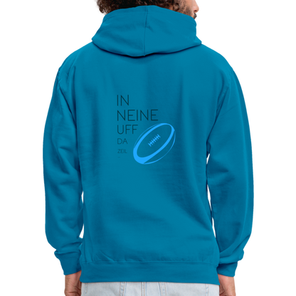 UNISEX HOODIE - IN NEINE UFF DA ZEIL RUGBY TRANSPARENT - Pfauenblau/Grau meliert