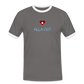 HERREN KONTRAST SHIRT- ALLA GUT DARK - Dunkelgrau/Weiß