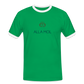 HERREN KONTRAST SHIRT - ALLA MOL TRANSPARENT - Kelly Green/Weiß
