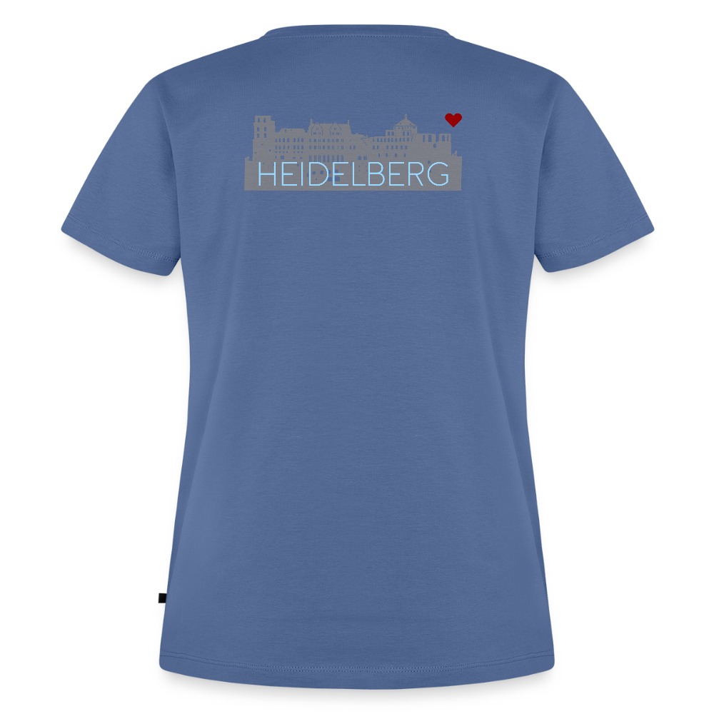 DAMEN ORGANIC SHIRT - HEIDELBERGER SCHLOSS (DESIGN HINTEN) DARK - Taubenblau