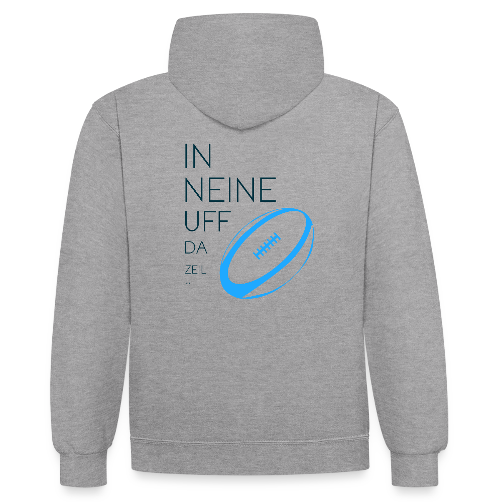 UNISEX HOODIE - IN NEINE UFF DA ZEIL RUGBY TRANSPARENT - Grau meliert/Navy