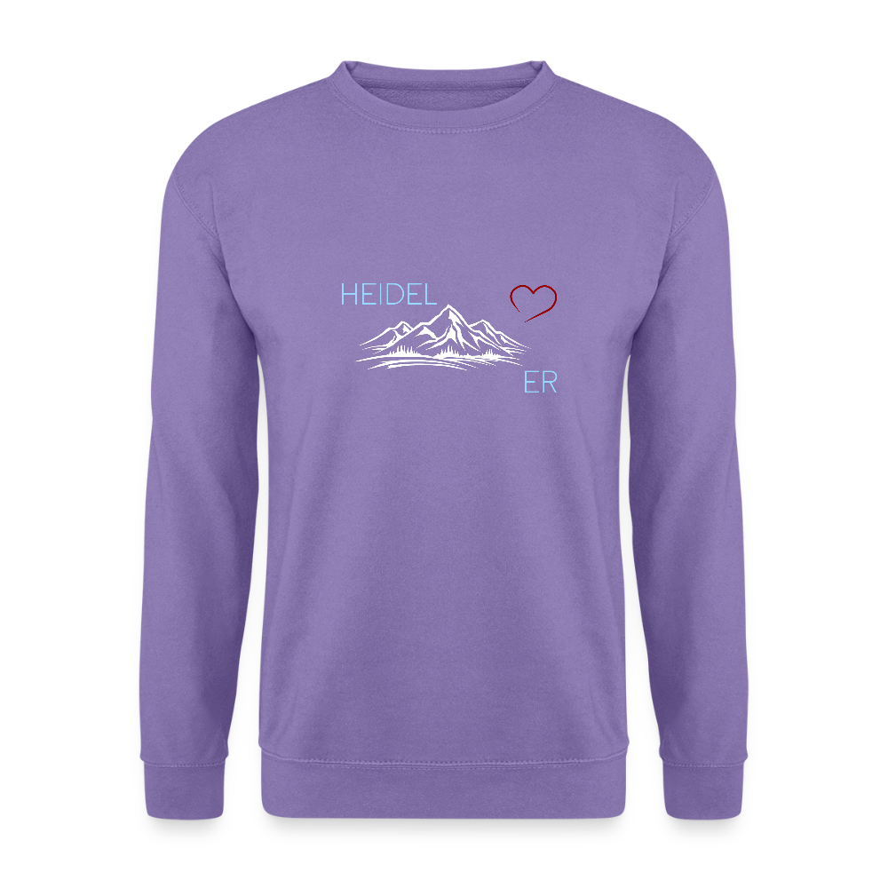 UNISEX SWEATSHIRT - HEIDEL(BERG)ER  MIT HERZ DARK - Lavendel