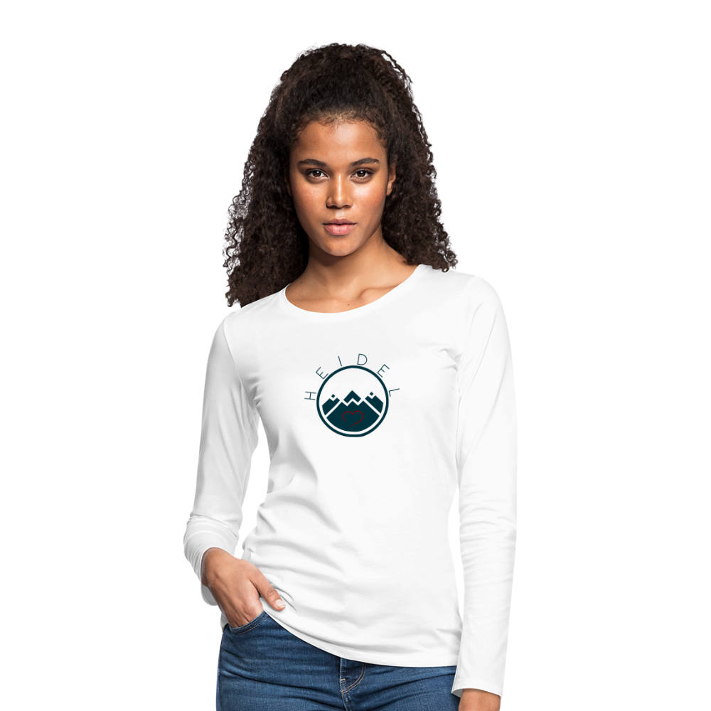 DAMEN LANGARM-SHIRT - HEIDELSTORE TRANSPARENT - weiß