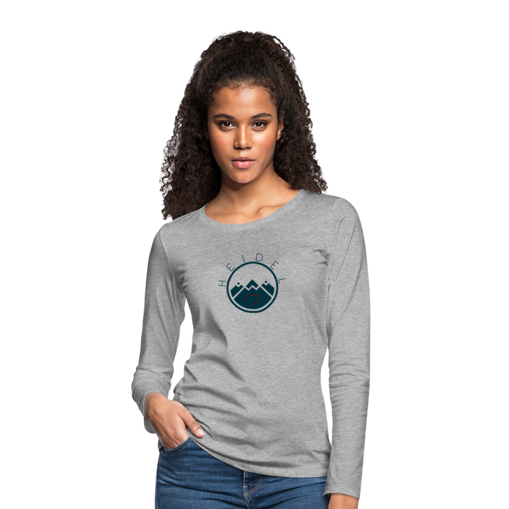 DAMEN LANGARM-SHIRT - HEIDELSTORE TRANSPARENT - Grau meliert