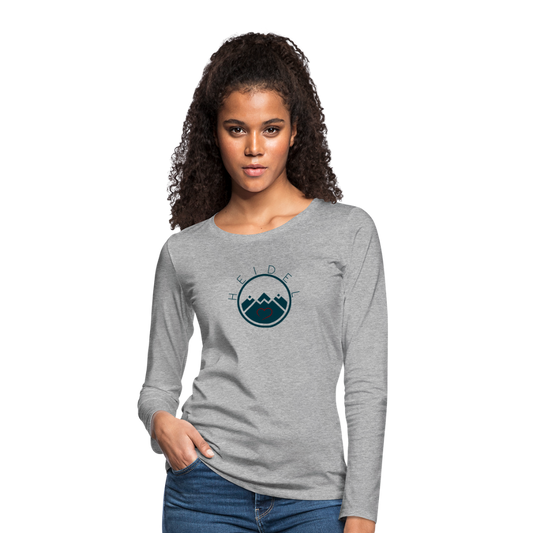 DAMEN LANGARM-SHIRT - HEIDELSTORE TRANSPARENT - Grau meliert