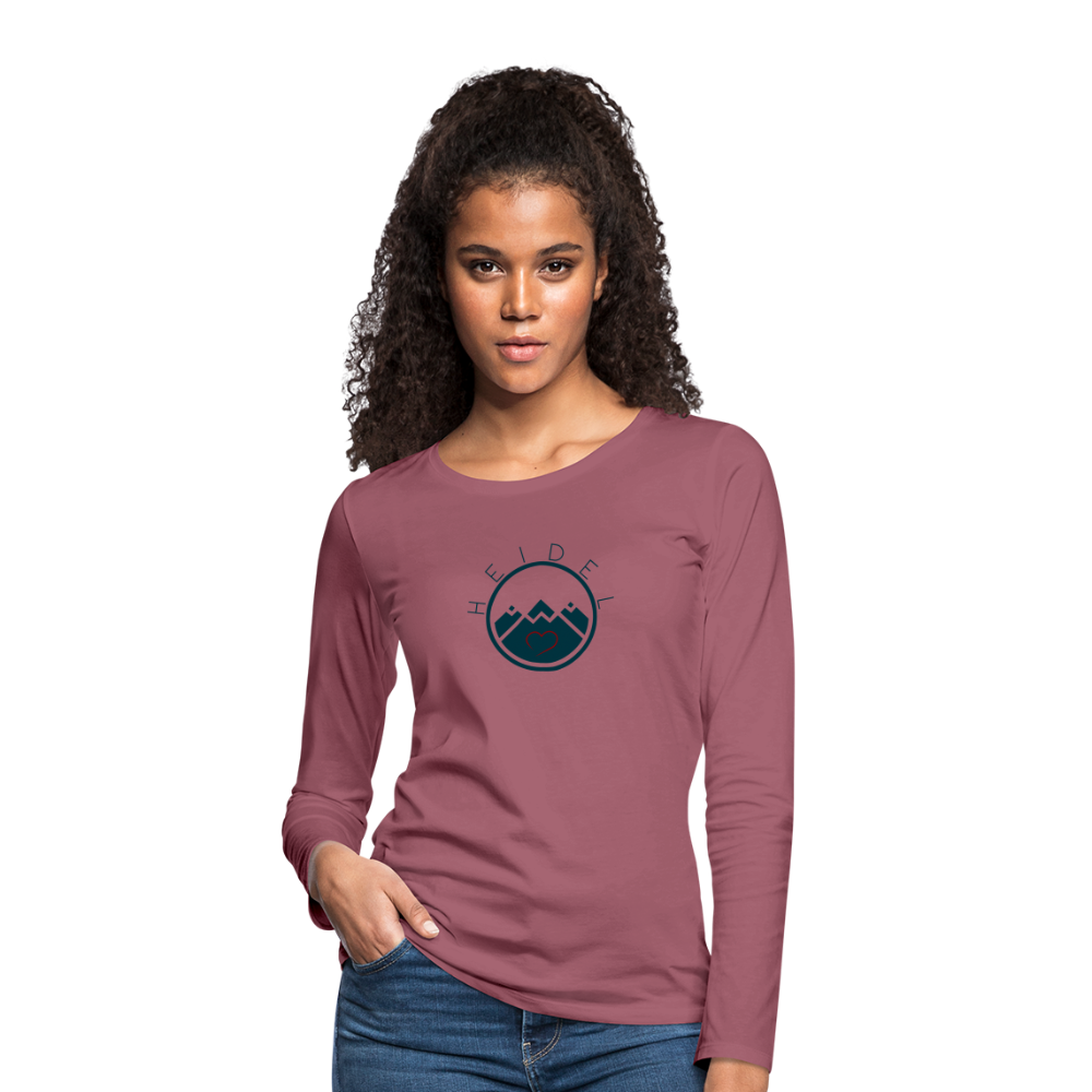 DAMEN LANGARM-SHIRT - HEIDELSTORE TRANSPARENT - Malve