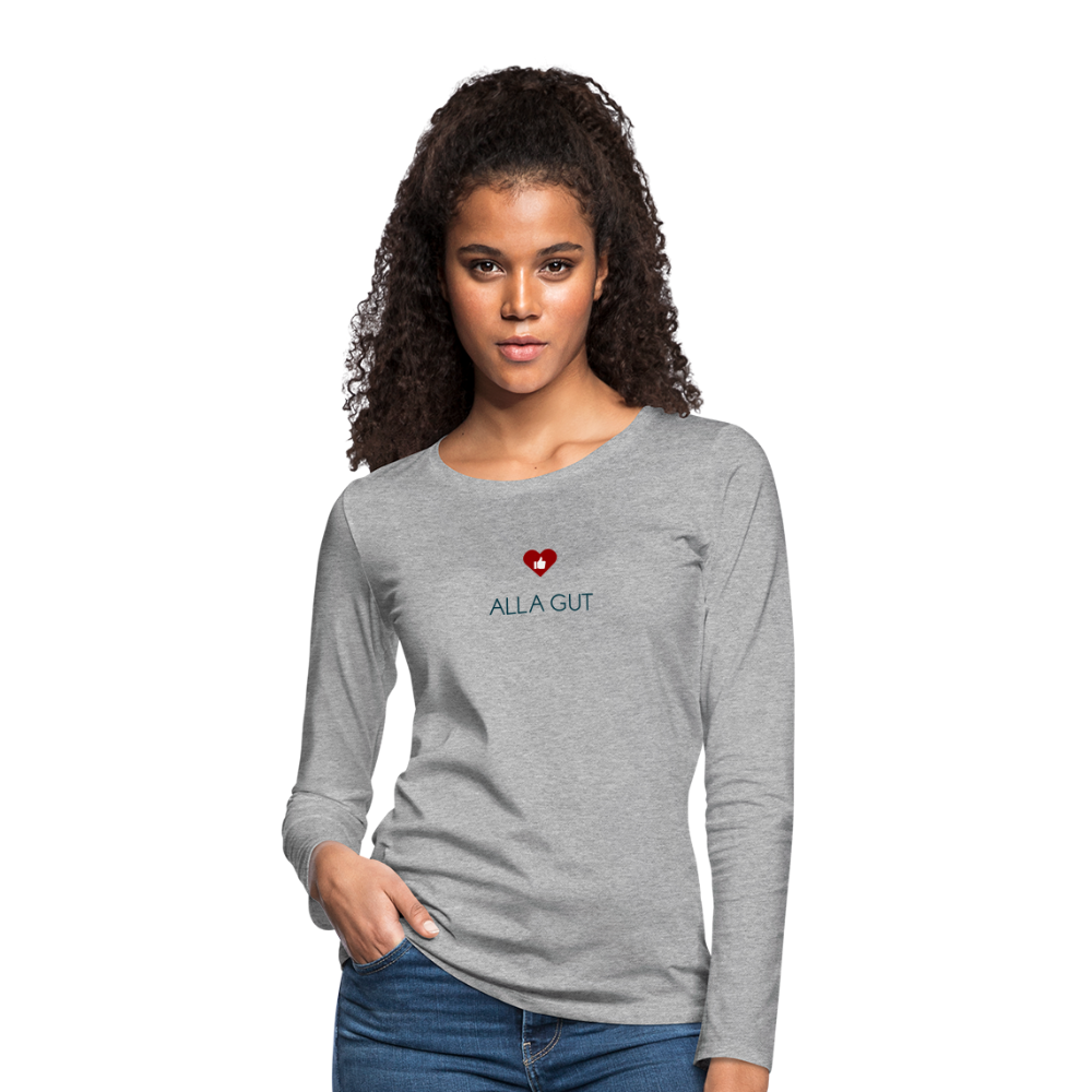 DAMEN  LANGARM-SHIRT - ALLA GUT TRANSPARENT - Grau meliert