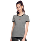 DAMEN KONTRAST SHIRT - NUFF UN NUNNA TRANSPARENT - Grau meliert/Schwarz