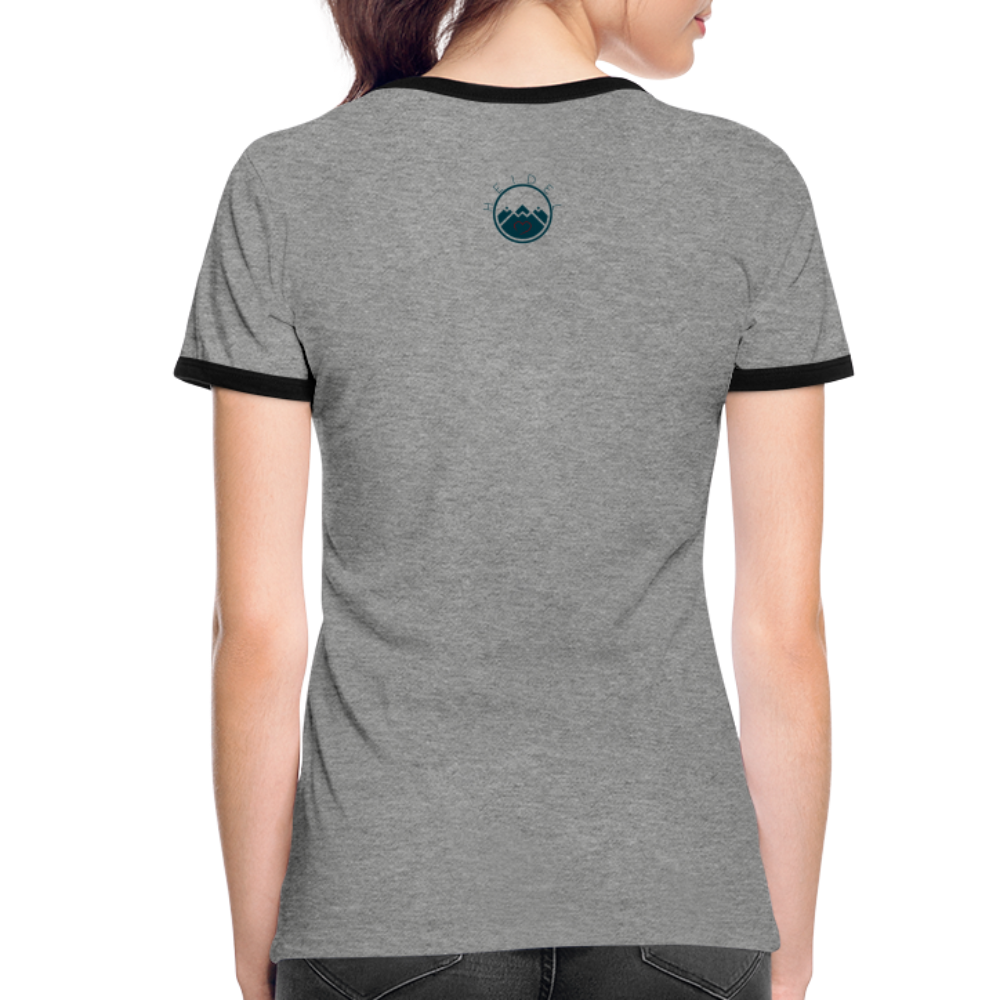 DAMEN KONTRAST SHIRT - NUFF UN NUNNA TRANSPARENT - Grau meliert/Schwarz