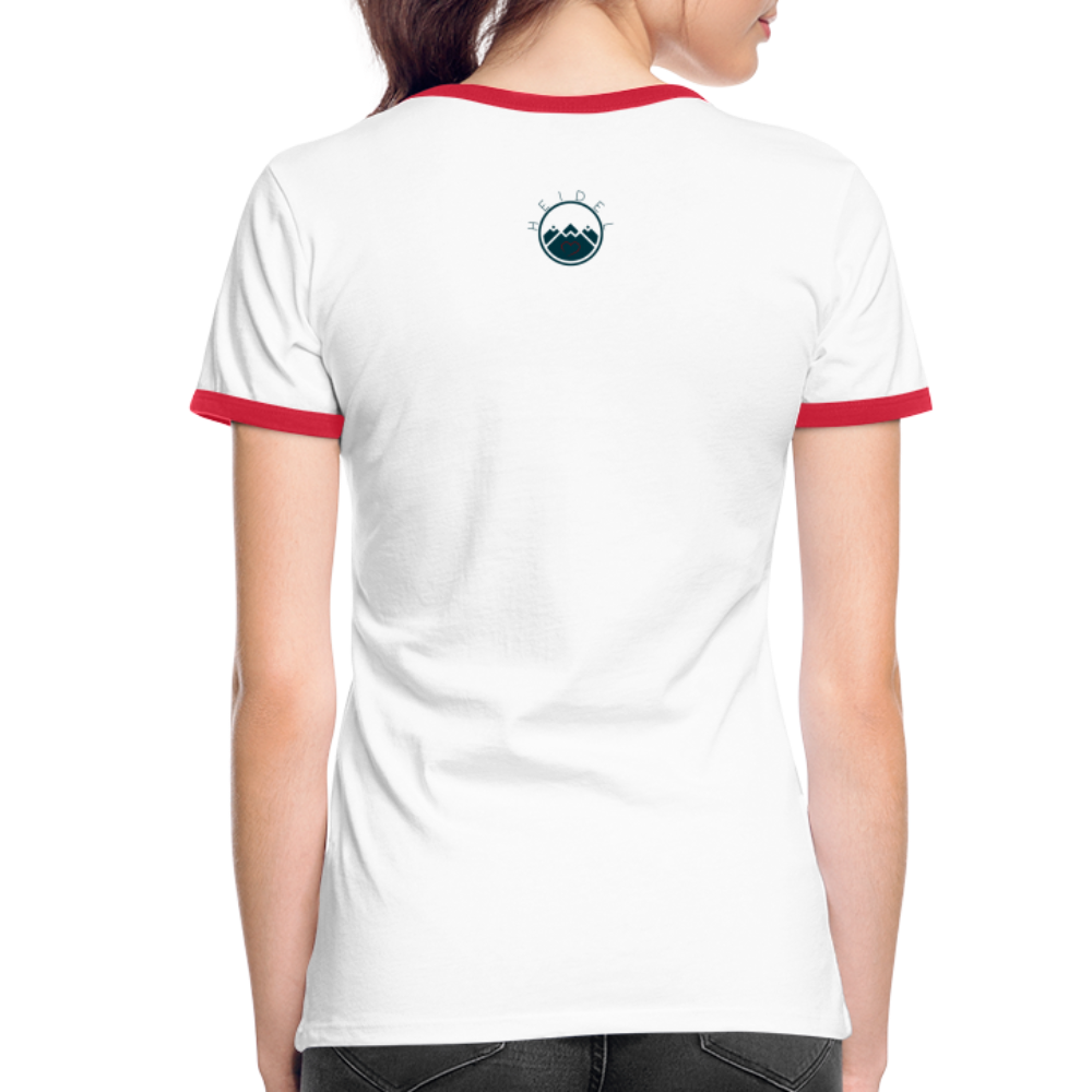 DAMEN KONTRAST SHIRT - NUFF UN NUNNA TRANSPARENT - Weiß/Rot